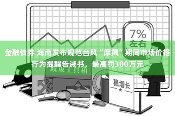 金融债券 海南发布规范台风“摩羯”期间市场价格行为提醒告诫书，最高罚300万元