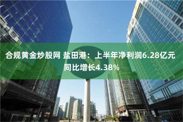 合规黄金炒股网 盐田港：上半年净利润6.28亿元 同比增长4.38%