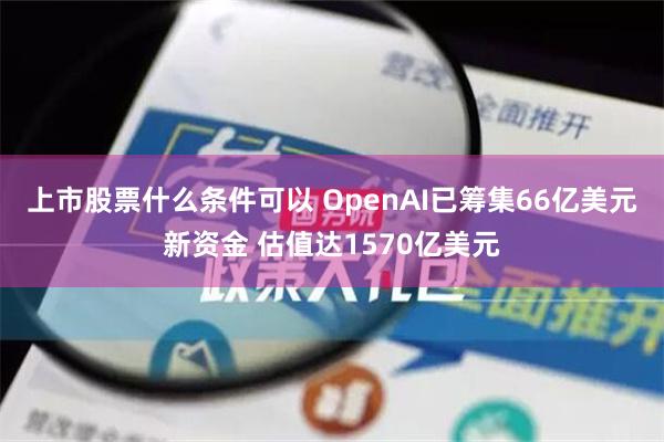 上市股票什么条件可以 OpenAI已筹集66亿美元新资金 估值达1570亿美元